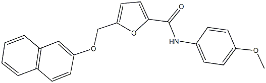 N-(4-methoxyphenyl)-5-[(2-naphthyloxy)methyl]-2-furamide Struktur