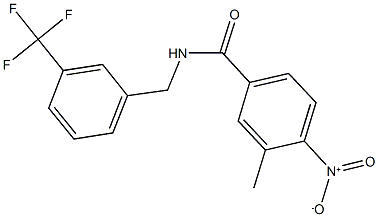 4-nitro-3-methyl-N-[3-(trifluoromethyl)benzyl]benzamide Struktur