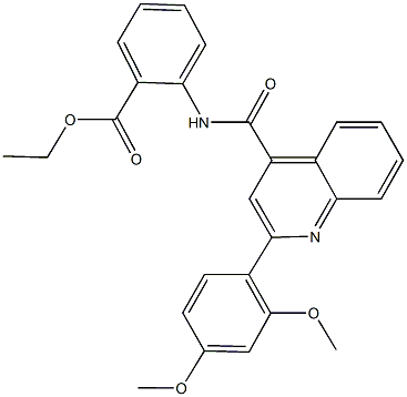 ethyl 2-({[2-(2,4-dimethoxyphenyl)-4-quinolinyl]carbonyl}amino)benzoate Struktur