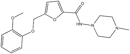 5-[(2-methoxyphenoxy)methyl]-N-(4-methylpiperazin-1-yl)-2-furamide Struktur