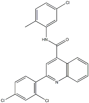 N-(5-chloro-2-methylphenyl)-2-(2,4-dichlorophenyl)-4-quinolinecarboxamide Struktur