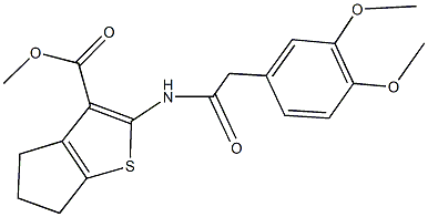 methyl 2-{[(3,4-dimethoxyphenyl)acetyl]amino}-5,6-dihydro-4H-cyclopenta[b]thiophene-3-carboxylate Struktur