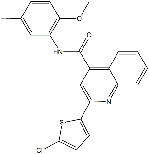 2-(5-chloro-2-thienyl)-N-(2-methoxy-5-methylphenyl)-4-quinolinecarboxamide Struktur