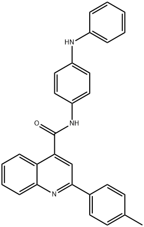 N-(4-anilinophenyl)-2-(4-methylphenyl)quinoline-4-carboxamide Struktur