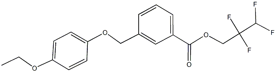 2,2,3,3-tetrafluoropropyl 3-[(4-ethoxyphenoxy)methyl]benzoate Struktur