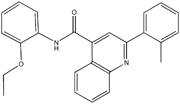 N-(2-ethoxyphenyl)-2-(2-methylphenyl)-4-quinolinecarboxamide Struktur