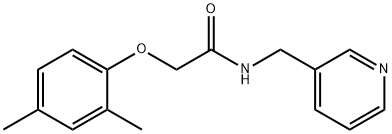 2-(2,4-dimethylphenoxy)-N-(pyridin-3-ylmethyl)acetamide Struktur