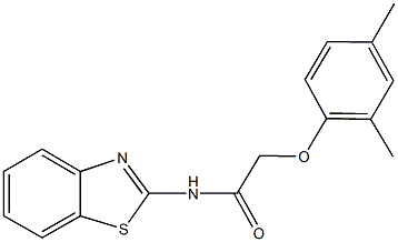 N-(1,3-benzothiazol-2-yl)-2-(2,4-dimethylphenoxy)acetamide Struktur