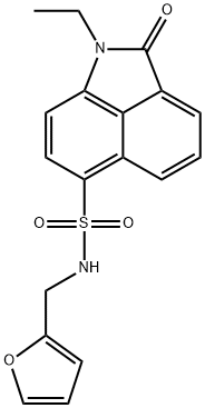 1-ethyl-N-(2-furylmethyl)-2-oxo-1,2-dihydrobenzo[cd]indole-6-sulfonamide Struktur