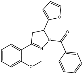 2-[1-benzoyl-5-(2-furyl)-4,5-dihydro-1H-pyrazol-3-yl]phenyl methyl ether Struktur