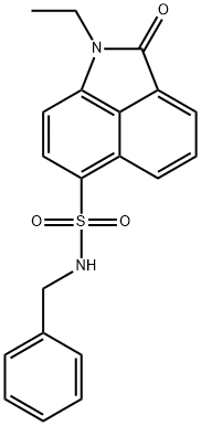 N-benzyl-1-ethyl-2-oxo-1,2-dihydrobenzo[cd]indole-6-sulfonamide Struktur