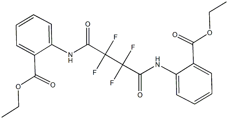 ethyl 2-({4-[2-(ethoxycarbonyl)anilino]-2,2,3,3-tetrafluoro-4-oxobutanoyl}amino)benzoate Struktur