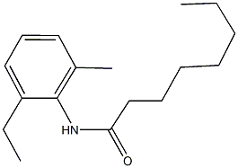 N-(2-ethyl-6-methylphenyl)octanamide Struktur