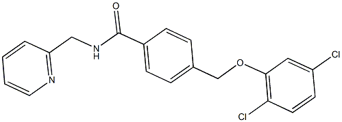 4-[(2,5-dichlorophenoxy)methyl]-N-(2-pyridinylmethyl)benzamide Struktur