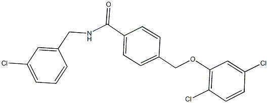 N-(3-chlorobenzyl)-4-[(2,5-dichlorophenoxy)methyl]benzamide Struktur