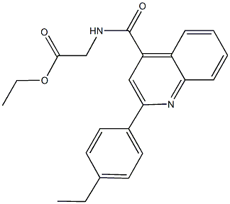 ethyl ({[2-(4-ethylphenyl)-4-quinolinyl]carbonyl}amino)acetate Struktur