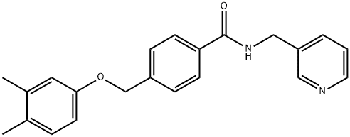 4-[(3,4-dimethylphenoxy)methyl]-N-(3-pyridinylmethyl)benzamide Struktur