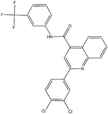 2-(3,4-dichlorophenyl)-N-[3-(trifluoromethyl)phenyl]-4-quinolinecarboxamide Struktur