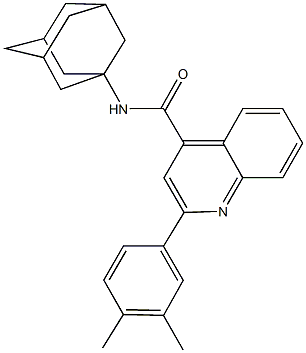 N-(1-adamantyl)-2-(3,4-dimethylphenyl)quinoline-4-carboxamide Struktur