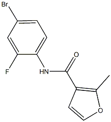 N-(4-bromo-2-fluorophenyl)-2-methyl-3-furamide Struktur