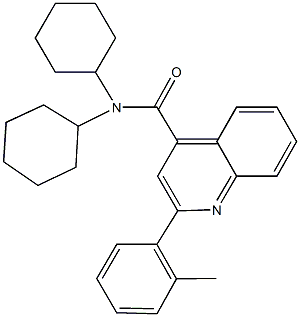 N,N-dicyclohexyl-2-(2-methylphenyl)-4-quinolinecarboxamide Struktur