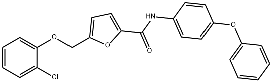 5-[(2-chlorophenoxy)methyl]-N-(4-phenoxyphenyl)-2-furamide Struktur