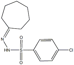 4-chloro-N'-cycloheptylidenebenzenesulfonohydrazide Struktur