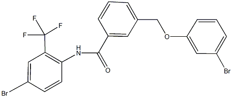 3-[(3-bromophenoxy)methyl]-N-[4-bromo-2-(trifluoromethyl)phenyl]benzamide Struktur