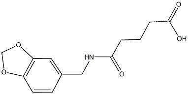 5-[(1,3-benzodioxol-5-ylmethyl)amino]-5-oxopentanoic acid Struktur