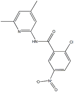 2-chloro-N-(4,6-dimethyl-2-pyridinyl)-5-nitrobenzamide Struktur