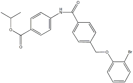 isopropyl 4-({4-[(2-bromophenoxy)methyl]benzoyl}amino)benzoate Struktur