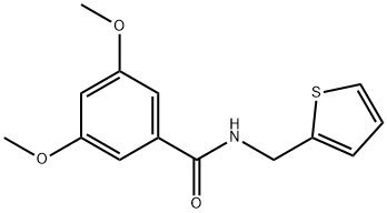 3,5-dimethoxy-N-(2-thienylmethyl)benzamide Struktur