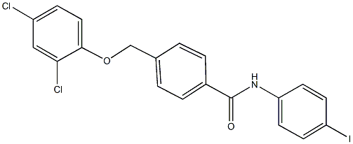 4-[(2,4-dichlorophenoxy)methyl]-N-(4-iodophenyl)benzamide Struktur