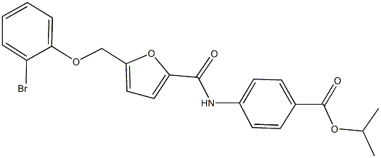 isopropyl 4-({5-[(2-bromophenoxy)methyl]-2-furoyl}amino)benzoate Struktur