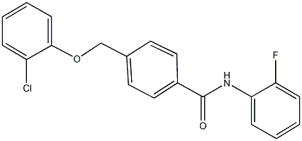 4-[(2-chlorophenoxy)methyl]-N-(2-fluorophenyl)benzamide Struktur