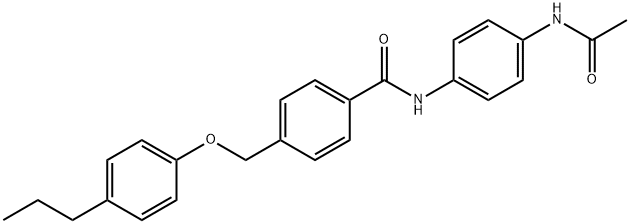 N-[4-(acetylamino)phenyl]-4-[(4-propylphenoxy)methyl]benzamide Struktur