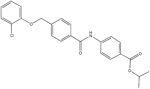 isopropyl 4-({4-[(2-chlorophenoxy)methyl]benzoyl}amino)benzoate Struktur