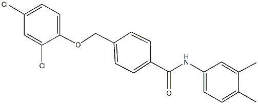 4-[(2,4-dichlorophenoxy)methyl]-N-(3,4-dimethylphenyl)benzamide Struktur