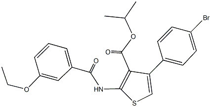 isopropyl 4-(4-bromophenyl)-2-[(3-ethoxybenzoyl)amino]-3-thiophenecarboxylate Struktur