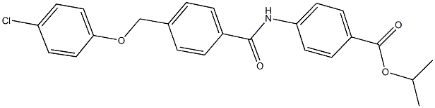 isopropyl 4-({4-[(4-chlorophenoxy)methyl]benzoyl}amino)benzoate Struktur