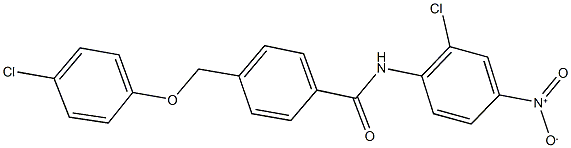 N-{2-chloro-4-nitrophenyl}-4-[(4-chlorophenoxy)methyl]benzamide Struktur