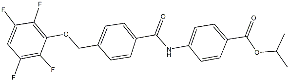 isopropyl 4-({4-[(2,3,5,6-tetrafluorophenoxy)methyl]benzoyl}amino)benzoate Struktur