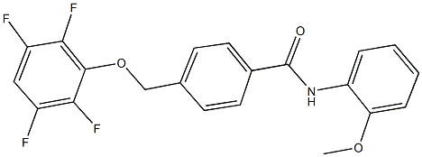 N-(2-methoxyphenyl)-4-[(2,3,5,6-tetrafluorophenoxy)methyl]benzamide Struktur