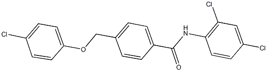 4-[(4-chlorophenoxy)methyl]-N-(2,4-dichlorophenyl)benzamide Struktur