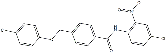 N-{4-chloro-2-nitrophenyl}-4-[(4-chlorophenoxy)methyl]benzamide Struktur