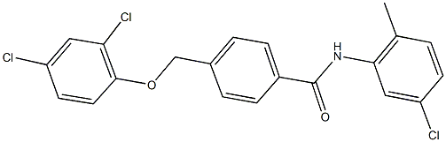 N-(5-chloro-2-methylphenyl)-4-[(2,4-dichlorophenoxy)methyl]benzamide Struktur