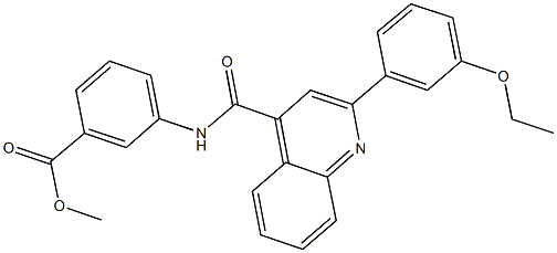 methyl 3-({[2-(3-ethoxyphenyl)-4-quinolinyl]carbonyl}amino)benzoate Struktur