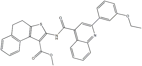 methyl 2-({[2-(3-ethoxyphenyl)-4-quinolinyl]carbonyl}amino)-4,5-dihydronaphtho[2,1-b]thiophene-1-carboxylate Struktur