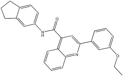 N-(2,3-dihydro-1H-inden-5-yl)-2-(3-ethoxyphenyl)-4-quinolinecarboxamide Struktur