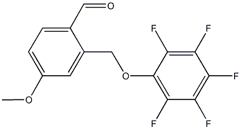 4-methoxy-2-[(2,3,4,5,6-pentafluorophenoxy)methyl]benzaldehyde Struktur